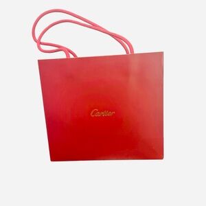 Cartier Burgundy Tote shopping paper Bag